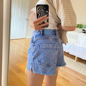 Zara high rise jean shorts